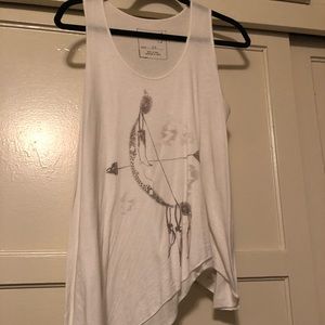 Asymmetrical tank top.